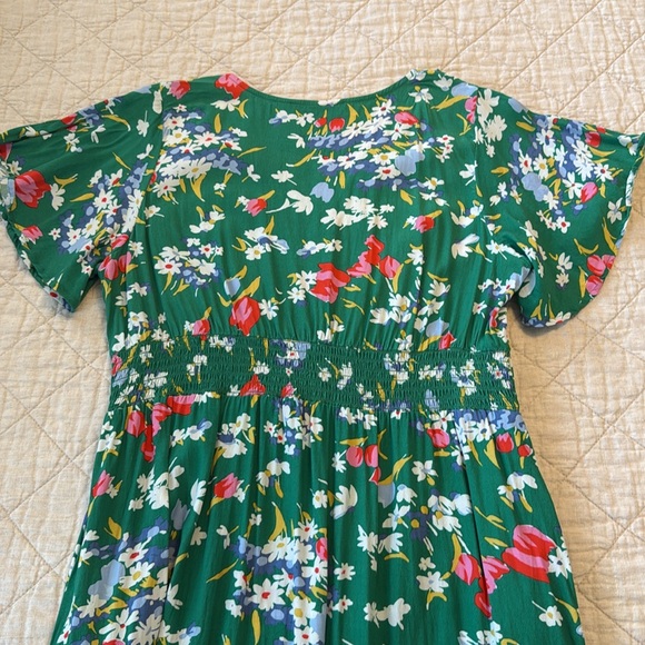Loft green floral midi dress - Picture 4 of 9
